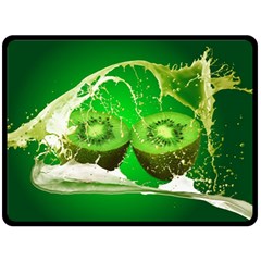 Kiwi Fruit Vitamins Healthy Cut Double Sided Fleece Blanket (large)  by Amaryn4rt