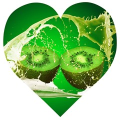 Kiwi Fruit Vitamins Healthy Cut Wooden Puzzle Heart