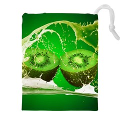 Kiwi Fruit Vitamins Healthy Cut Drawstring Pouch (5xl) by Amaryn4rt