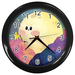 Luna Grande Wall Clock (black) by Mjdaluz