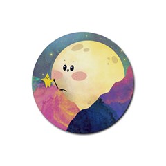 Luna Grande Rubber Round Coaster (4 Pack)  by Mjdaluz