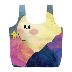 Luna Grande Full Print Recycle Bag (l) by Mjdaluz