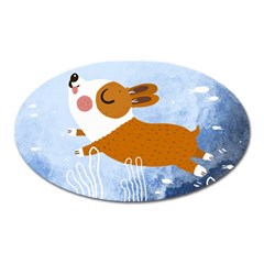 Underwaterdog Oval Magnet by Mjdaluz