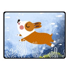 Underwaterdog Double Sided Fleece Blanket (small)  by Mjdaluz