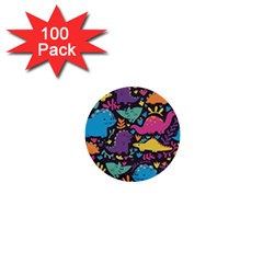 Dino Cute 1  Mini Buttons (100 Pack)  by Mjdaluz