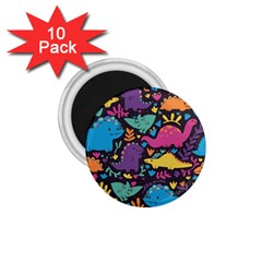 Dino Cute 1 75  Magnets (10 Pack)  by Mjdaluz