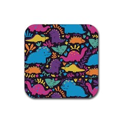 Dino Cute Rubber Coaster (square)  by Mjdaluz