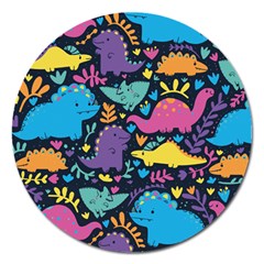 Dino Cute Magnet 5  (round) by Mjdaluz