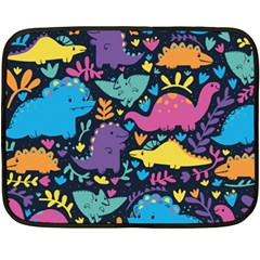 Dino Cute Double Sided Fleece Blanket (mini)  by Mjdaluz