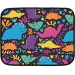 Dino Cute Double Sided Fleece Blanket (Mini)  35 x27  Blanket Back