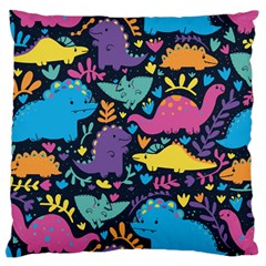 Dino Cute Large Cushion Case (one Side) by Mjdaluz