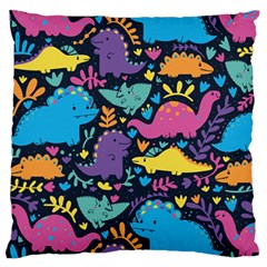 Dino Cute Standard Flano Cushion Case (one Side) by Mjdaluz