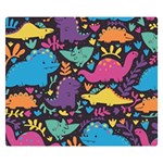 Dino Cute Double Sided Flano Blanket (Small)  50 x40  Blanket Front