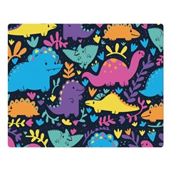 Dino Cute Double Sided Flano Blanket (large)  by Mjdaluz