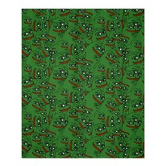 Pepe The Frog Perfect A-ok Handsign Pattern Praise Kek Kekistan Smug Smile Meme Green Background Shower Curtain 60  X 72  (medium)  by snek