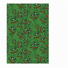 Pepe The Frog Perfect A-ok Handsign Pattern Praise Kek Kekistan Smug Smile Meme Green Background Large Garden Flag (two Sides) by snek