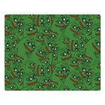 Pepe The Frog perfect a-ok handsign Pattern Praise KEK Kekistan Smug Smile Meme green background Double Sided Flano Blanket (Large)  80 x60  Blanket Front