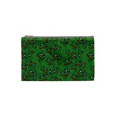 Pepe The Frog Perfect A-ok Handsign Pattern Praise Kek Kekistan Smug Smile Meme Green Background Cosmetic Bag (xs) by snek