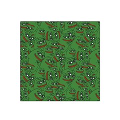 Pepe The Frog Perfect A-ok Handsign Pattern Praise Kek Kekistan Smug Smile Meme Green Background Satin Bandana Scarf by snek