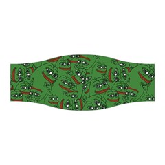 Pepe The Frog Perfect A-ok Handsign Pattern Praise Kek Kekistan Smug Smile Meme Green Background Stretchable Headband by snek