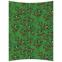 Pepe The Frog Perfect A-ok Handsign Pattern Praise Kek Kekistan Smug Smile Meme Green Background Back Support Cushion by snek