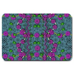 The Most Beautiful Flower Forest On Earth Large Doormat  by pepitasart