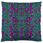 The Most Beautiful Flower Forest On Earth Large Flano Cushion Case (One Side) Front