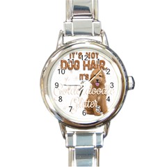 Golden Doodle Apparel Round Italian Charm Watch by goldendoodle