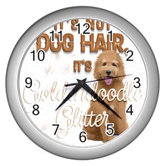 Golden Doodle Apparel Wall Clock (silver) by goldendoodle