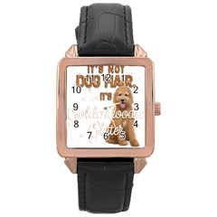 Golden Doodle Apparel Rose Gold Leather Watch  by goldendoodle