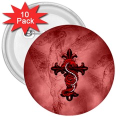 Awesome Chinese Dragon 3  Buttons (10 Pack)  by FantasyWorld7