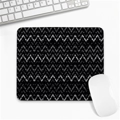 Chevrons Noir / Gris Large Mousepads by kcreatif