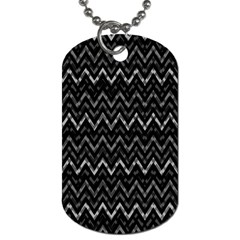 Chevrons Noir / Gris Dog Tag (one Side) by kcreatif