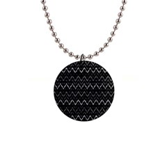 Chevrons Noir / Gris 1  Button Necklace by kcreatif