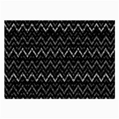 Chevrons Noir / Gris Large Glasses Cloth (2 Sides) by kcreatif