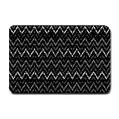 Chevrons Noir / Gris Small Doormat  by kcreatif