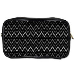 Chevrons Noir / Gris Toiletries Bag (two Sides) by kcreatif