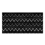 Chevrons Noir / Gris Satin Shawl Front