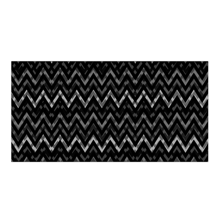 Chevrons Noir / Gris Satin Shawl