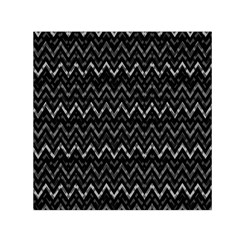 Chevrons Noir / Gris Small Satin Scarf (square) by kcreatif