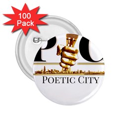  2 25  Buttons (100 Pack)  by PoetsBlock