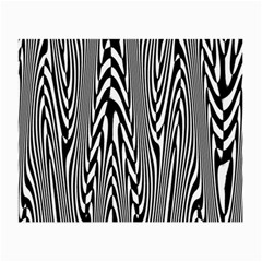 Abstrait Lignes Blanc/noir Small Glasses Cloth (2 Sides) by kcreatif