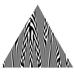 Abstrait Lignes Blanc/noir Wooden Puzzle Triangle by kcreatif