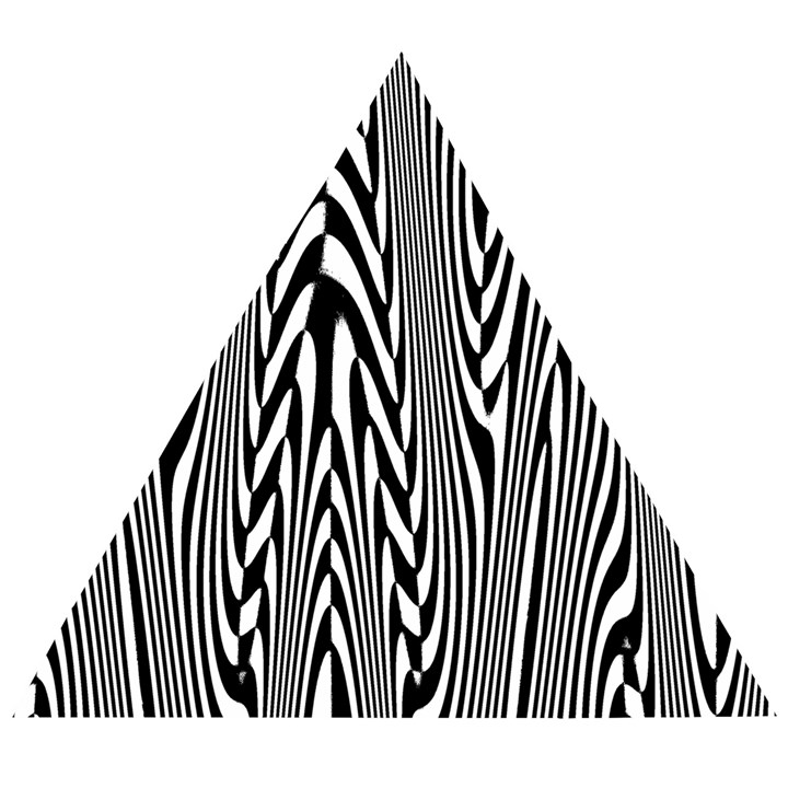 Abstrait Lignes Blanc/Noir Wooden Puzzle Triangle