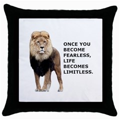 Lion Limitless Throw Pillow Case (black) by myuique