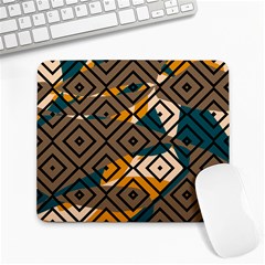 Abstrait Formes Marron/beige/bleu Large Mousepads by kcreatif