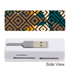 Abstrait Formes Marron/beige/bleu Memory Card Reader (stick) by kcreatif