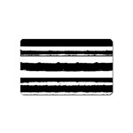 Bandes Abstrait Blanc/Noir Magnet (Name Card) Front