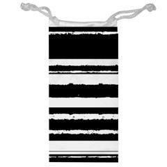 Bandes Abstrait Blanc/noir Jewelry Bag by kcreatif