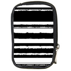 Bandes Abstrait Blanc/noir Compact Camera Leather Case by kcreatif